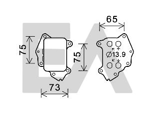 Radiador de aceite, aceite motor