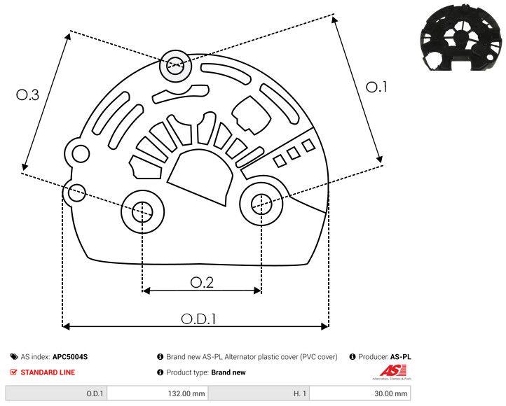 Kaitsekate, generaator, AS-PL APC5004S