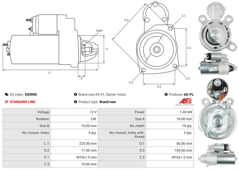 AS-PL S9399S Starter