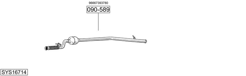 BOSAL kipufogórendszer SYS16714