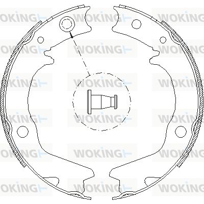 Комплект гальмівних колодок, стоянкове гальмо, Woking Z4702.00