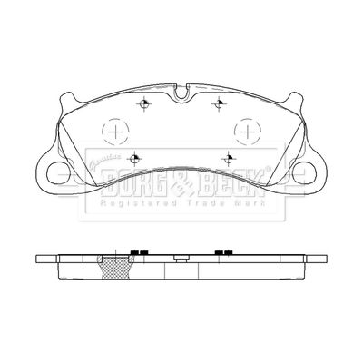 BORG & BECK fékbetétkészlet, tárcsafék BBP2619