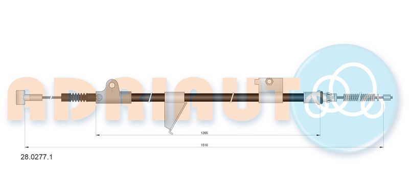 Тросовий привод, стоянкове гальмо, Adriauto 28.0277.1