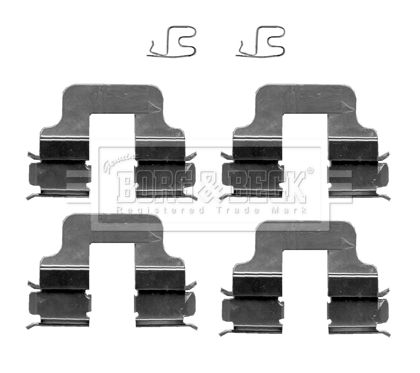 Комплект приладдя, накладка дискового гальма, Borg & Beck BBK1202