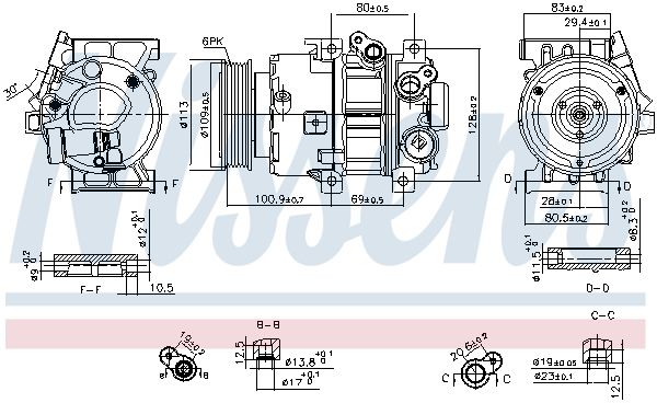 NISSENS 890916 Compressor, air conditioning