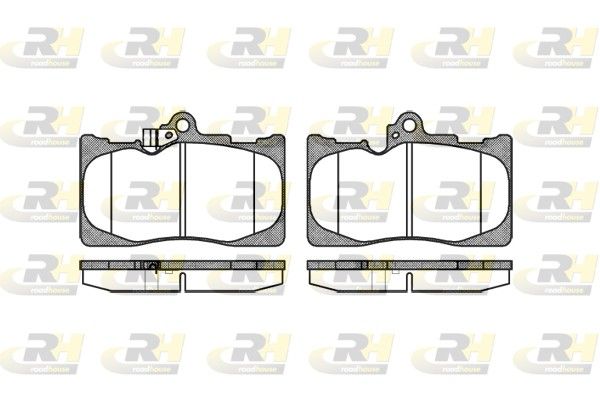 Комплект гальмівних накладок, дискове гальмо, передня вісь, з контактом попередження про знос, LEXUS GS -11 перед., Roadhouse 21180.02