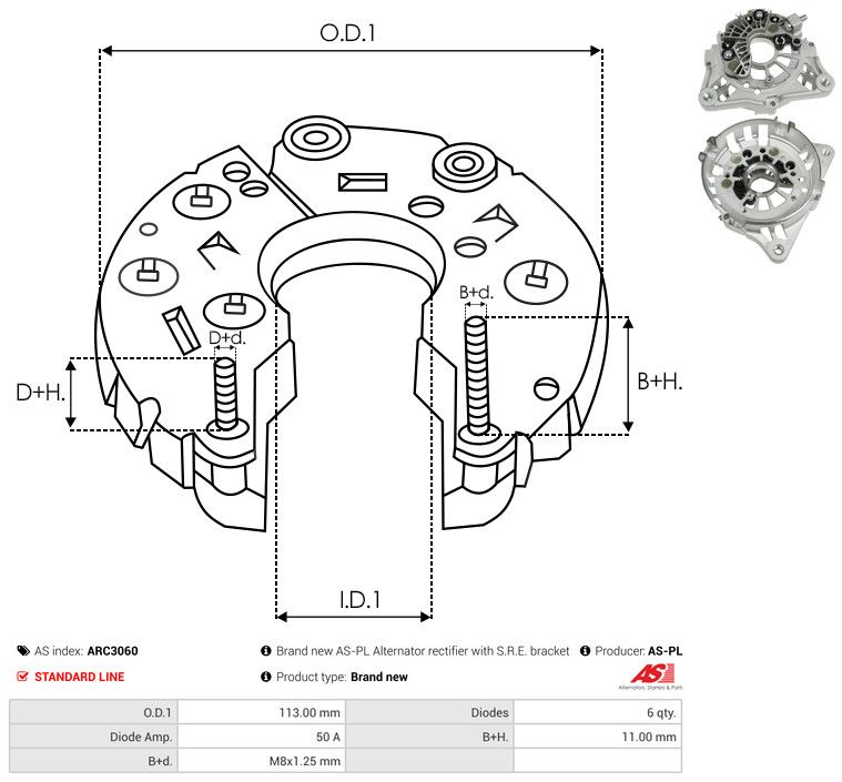 Kaitsekate, generaator, AS-PL ARC3060