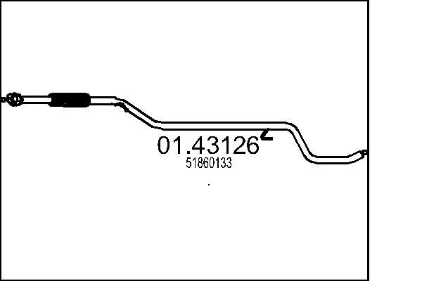 MTS 01.43126 Exhaust Pipe