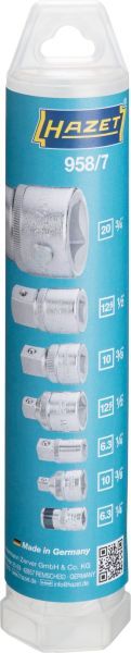 HAZET 958/7 Increasing/Reducing Adapter Set, ratchet