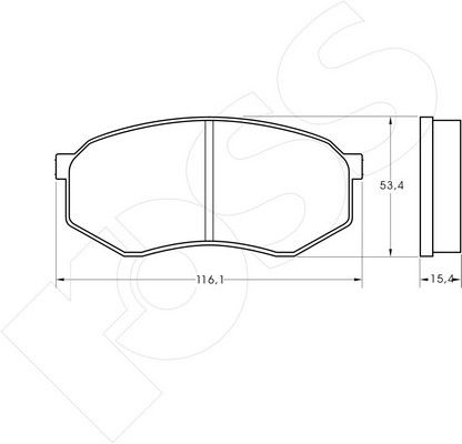 1-GNC R-476 - Brake Pad Set, disc brake