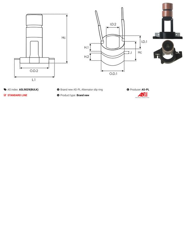 AS-PL ASL9029(BULK) Slip Ring, alternator