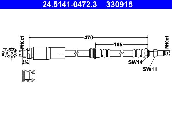 Furtun frana 24.5141-0472.3 ATE