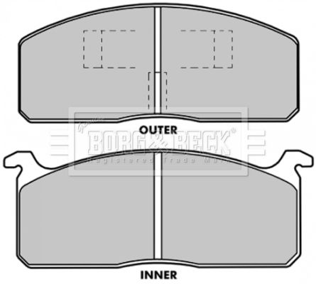 BORG & BECK fékbetétkészlet, tárcsafék BBP1204
