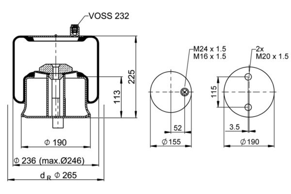 měch pérování MB Atego 4786NP24