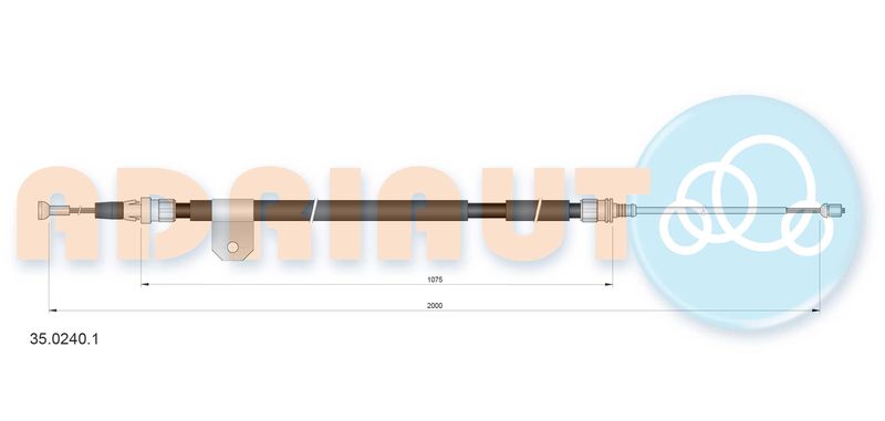 Тросовий привод, стоянкове гальмо, Adriauto 35.0240.1