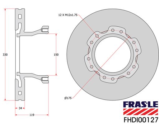 Brzdový kotouč FHDI00127
