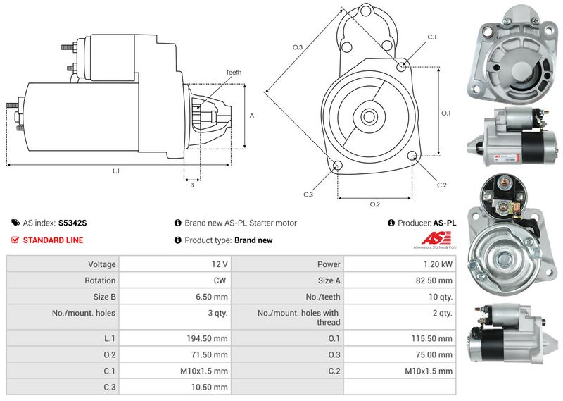 AS-PL S5342S Starter