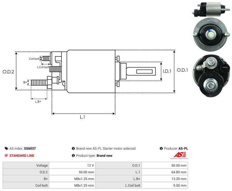 Magnetlülitus, starter, AS-PL SS6037
