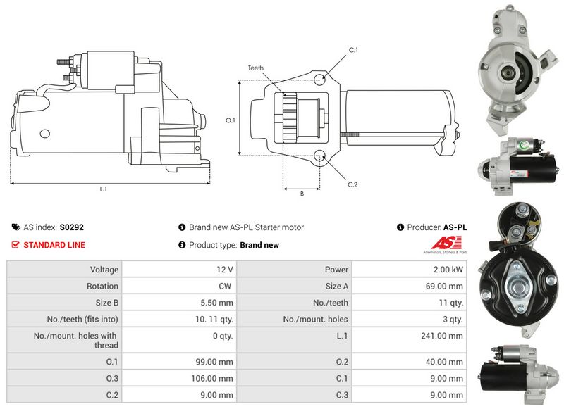 AS-PL S0292 Starter