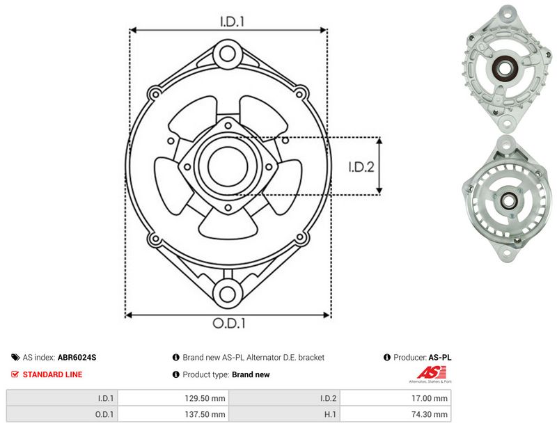 AS-PL ABR6024S Protective Cap, alternator