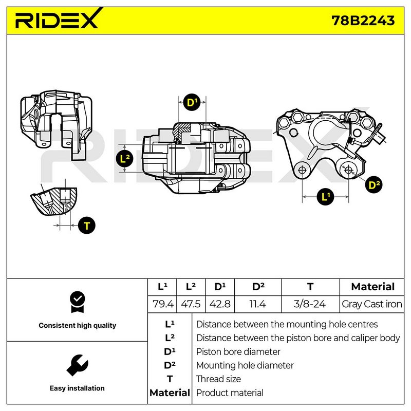 спирачен апарат RIDEX