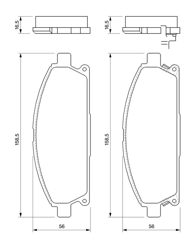 Piduriklotsi komplekt, ketaspidur, BOSCH 0 986 424 715