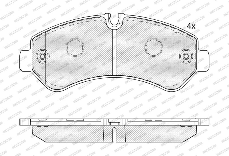 Remblokken set Achter , past: MERCEDES SPRINTER 5-T (B907) 2.0D/2.2D/3.0D 02.18-