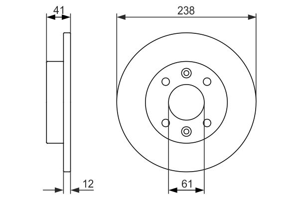 BOSCH féktárcsa 0 986 479 831