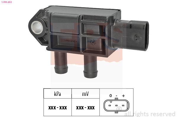 Sensor, presión gas de escape