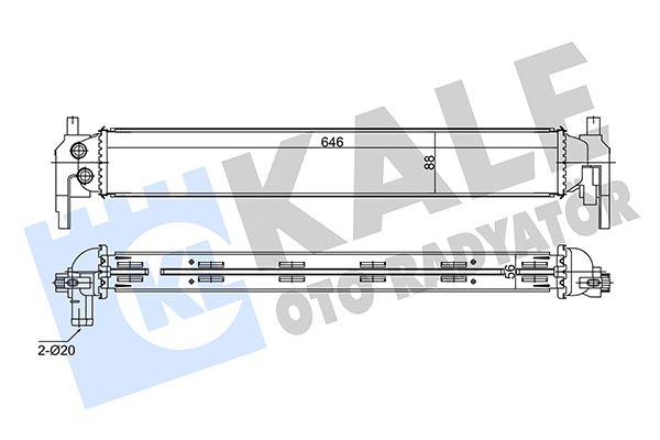 KALE Volkswagen Інтеркулер Audi A1, Polo V, Skoda Fabia II, III, Rapid, Roomster 1.0TSI/1.4TDI