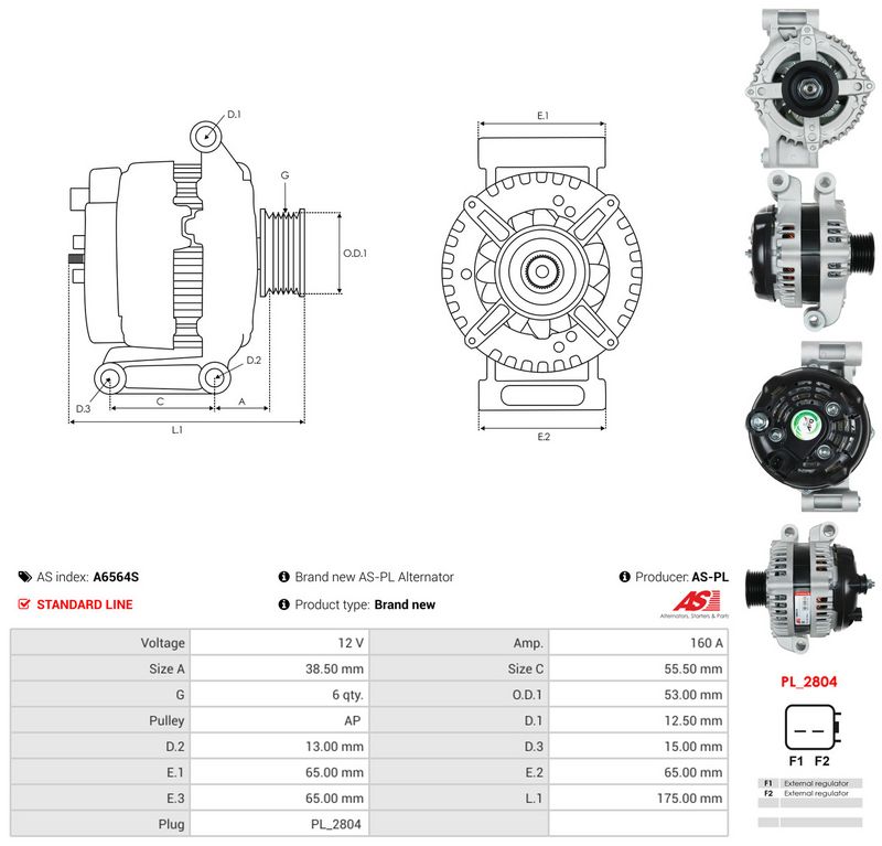 AS-PL A6564S Generatorius