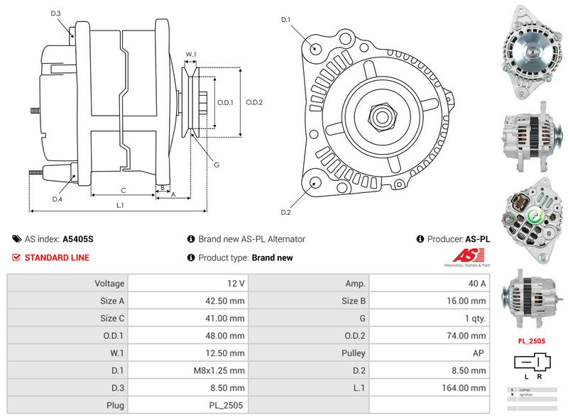 AS-PL A5405S Alternator