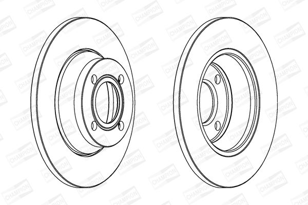 CHAMPION Volkswagen диск гальмівний передній Audi 80 1.6/2.0 91-