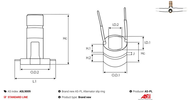 Rõngas, generaator, AS-PL ASL9009