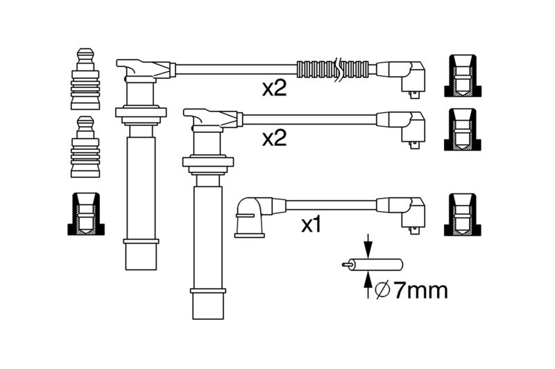 BOSCH gyújtókábelkészlet 0 986 357 274