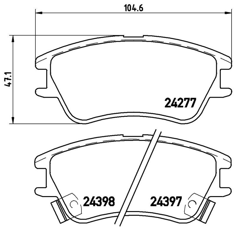 BREMBO P30027 Brake Pad Set, disc brake