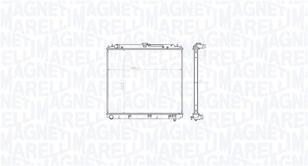 Радіатор, система охолодження двигуна, Magneti Marelli 350213212800