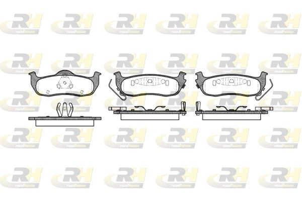 Комплект гальмівних накладок, дискове гальмо, Roadhouse 21106.02