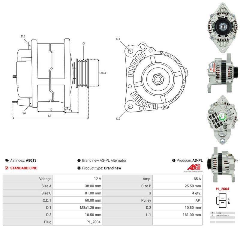 Generaator, AS-PL A5013