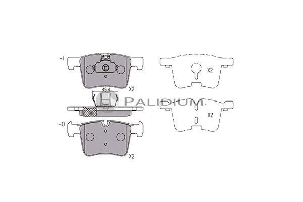 ASHUKI by Palidium fékbetétkészlet, tárcsafék P1-1255
