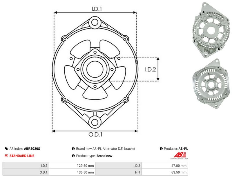 AS-PL ABR3020S Protective Cap, alternator