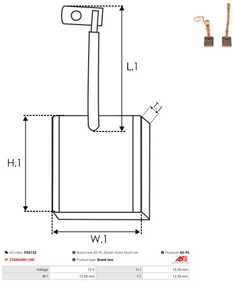 AS-PL PSX133 Carbon Brush, starter