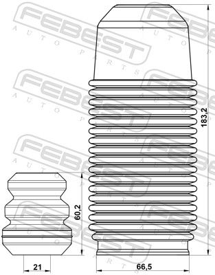 FEBEST SBSHB-B14F-KIT Dust Cover Kit, shock absorber