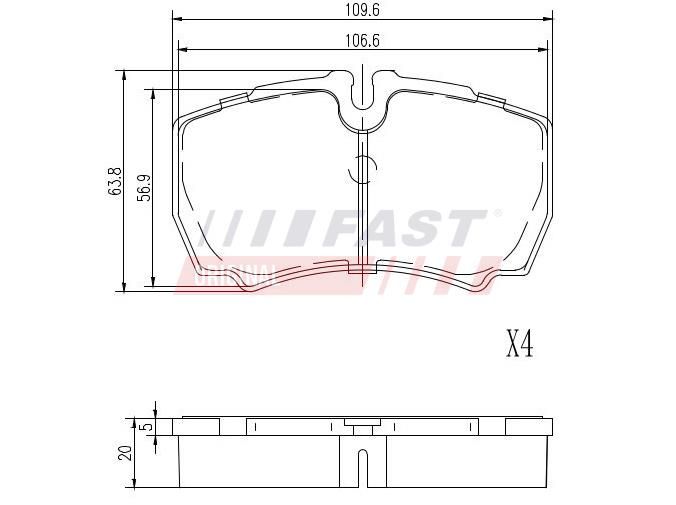 FAST FT29092 Brake Pad Set, disc brake