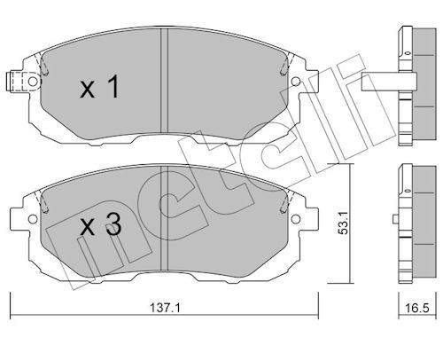 Plaquettes+de+frein+à+disque METELLI 22-0876-0