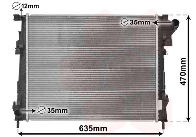 Радіатор, система охолодження двигуна, Van Wezel 43002427