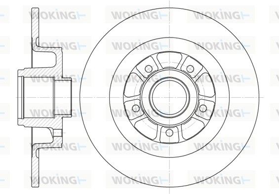 Гальмівний диск, Woking D6613.00