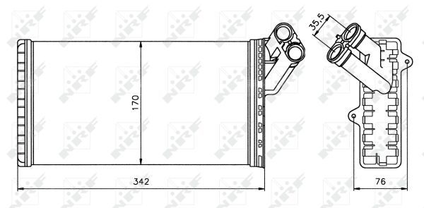 NRF 58066 Heat Exchanger, interior heating