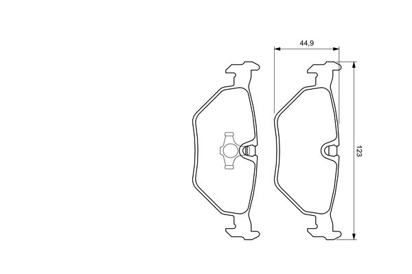 BOSCH SAAB колодки гальмівні задні 9-5 98-