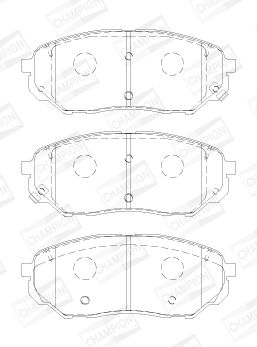 Комплект гальмівних накладок, дискове гальмо, Champion 573782